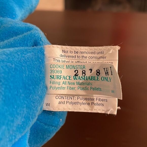 Sesame Street Beanie Cookie Monster 39369 TYCO The Jim Henson Company EUC 8” ‘98 - Picture 6 of 7